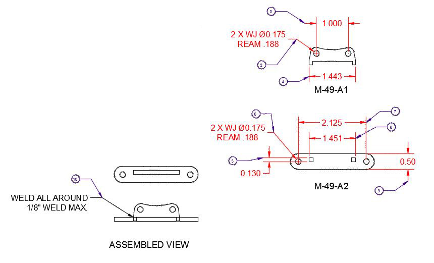 Drag Link Tab - Flush Mount
